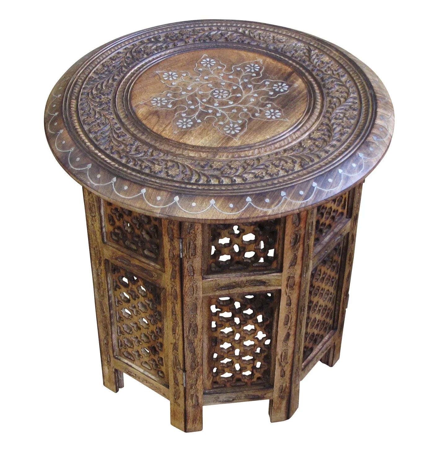 Damodar Wooden Side Table White Background Main Image