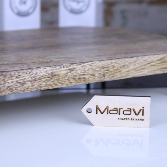 Takli Chopping Serving Board on Legs Closeup of Edge