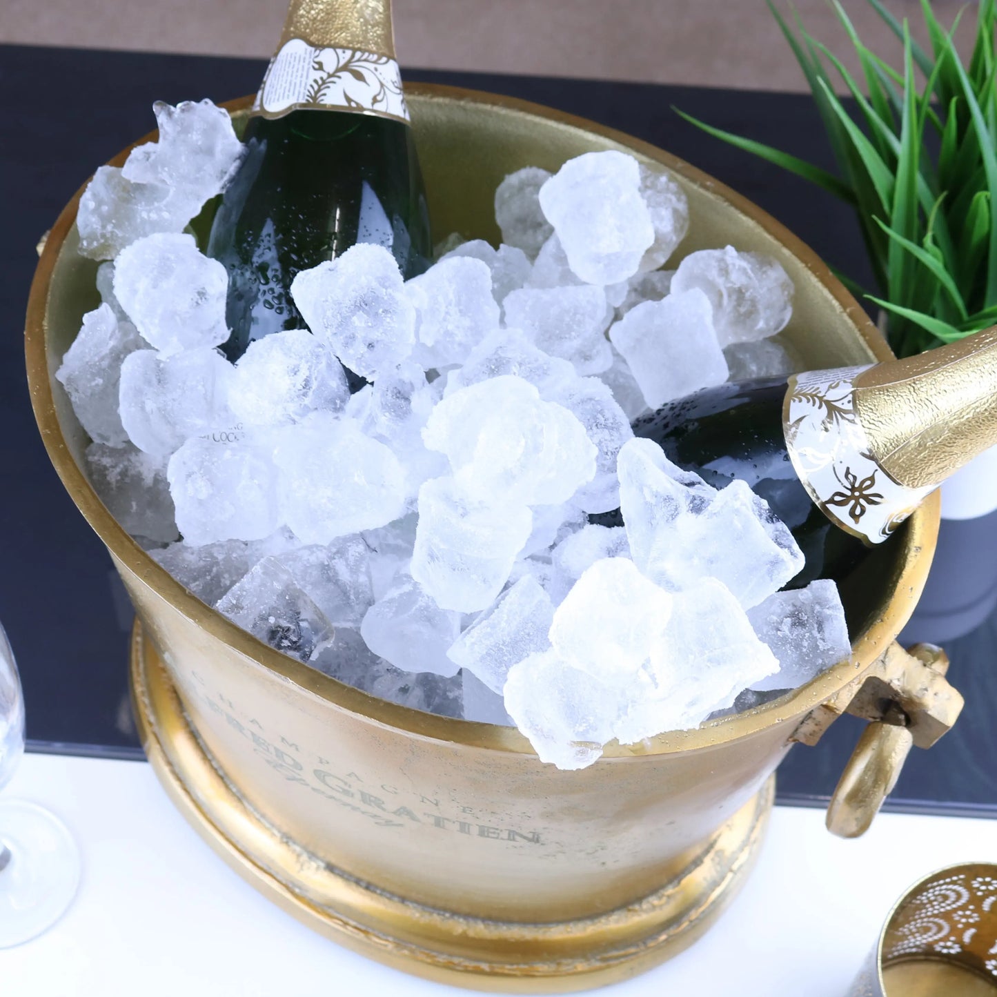 Alfred Gratien Luxury Gold Champagne Cooler Ice Bucket Top View