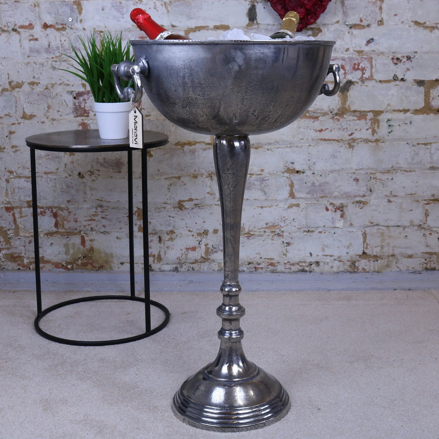 Tumbani Floor Standing Champagne Ice Bucket Tub Side View