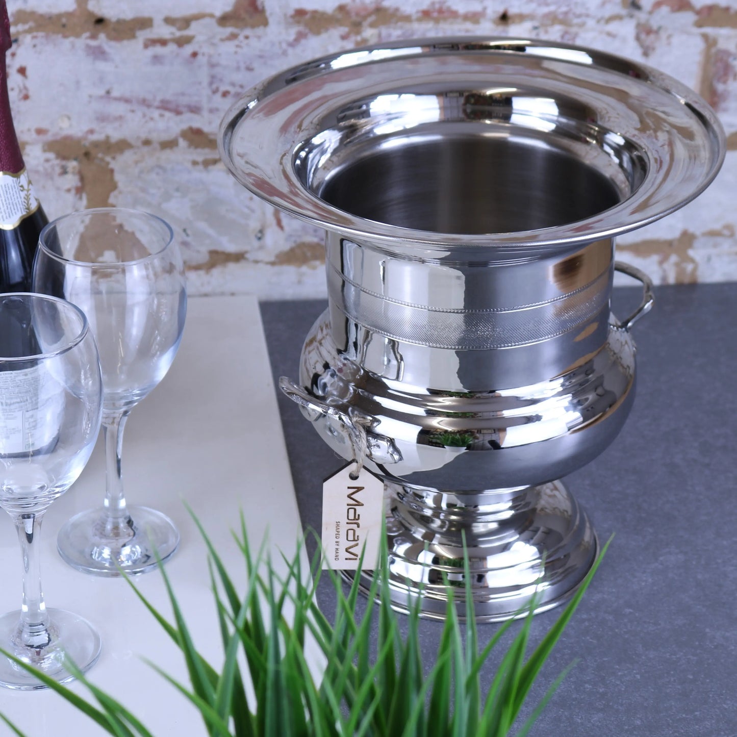 Qutab Vintage Champagne Ice Bucket Empty