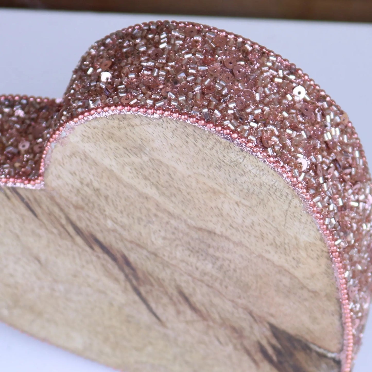 Lovell Decorative Board Heart with Copper Jewel Design Maravi