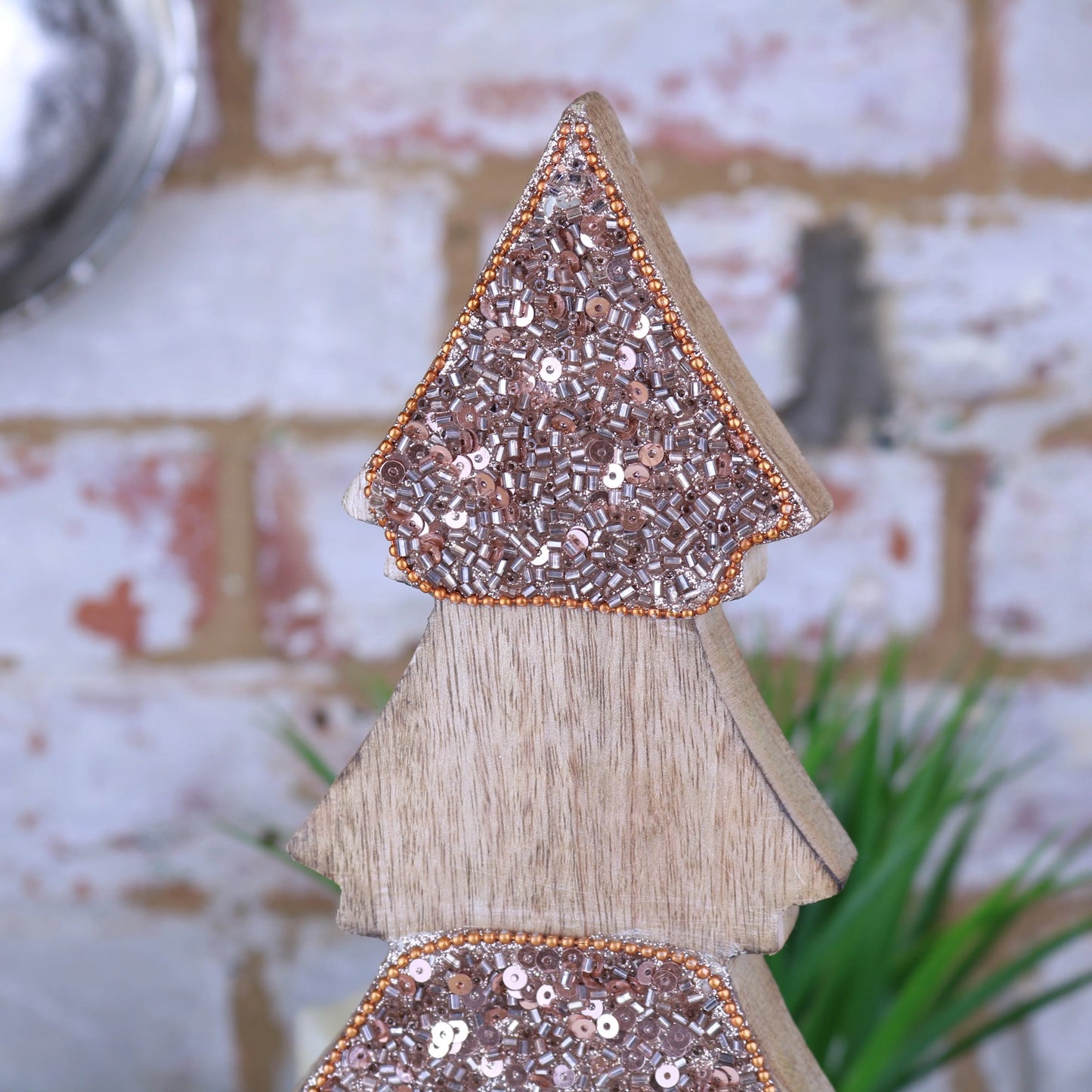 Lovell Christmas Tree Shape Table Decoration Copper Jewel Design 38cm Maravi