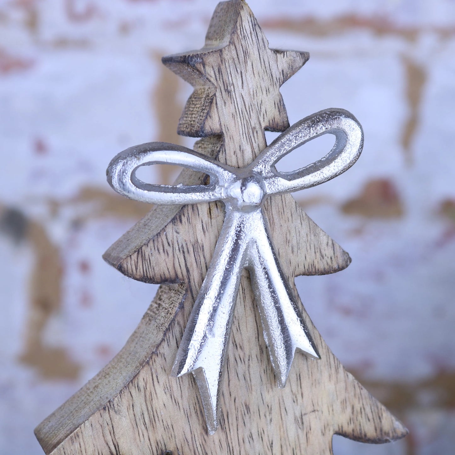Lovell 29cm Wooden Tree Bow Decoration Maravi