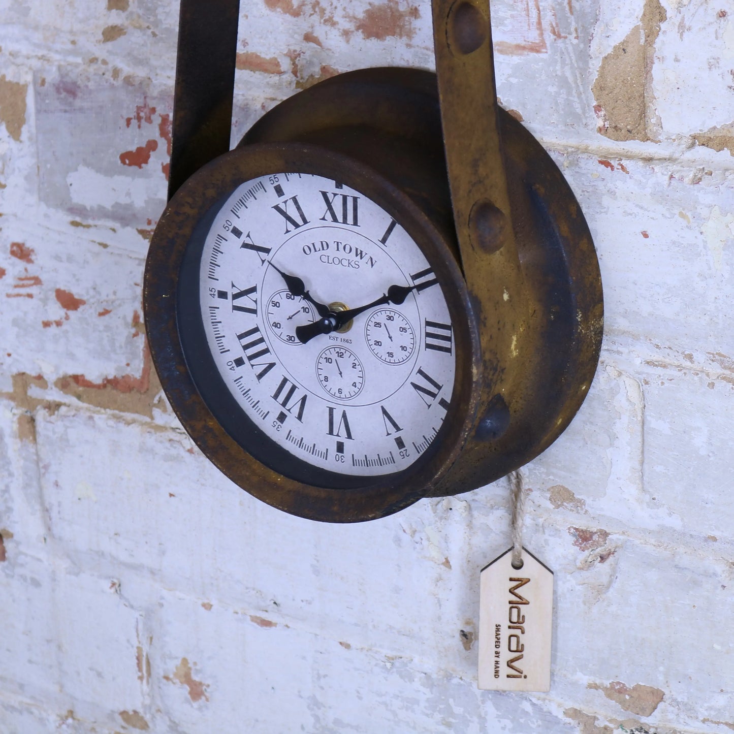 Sirtaul Pulley Style Industrial Wall Clock Maravi