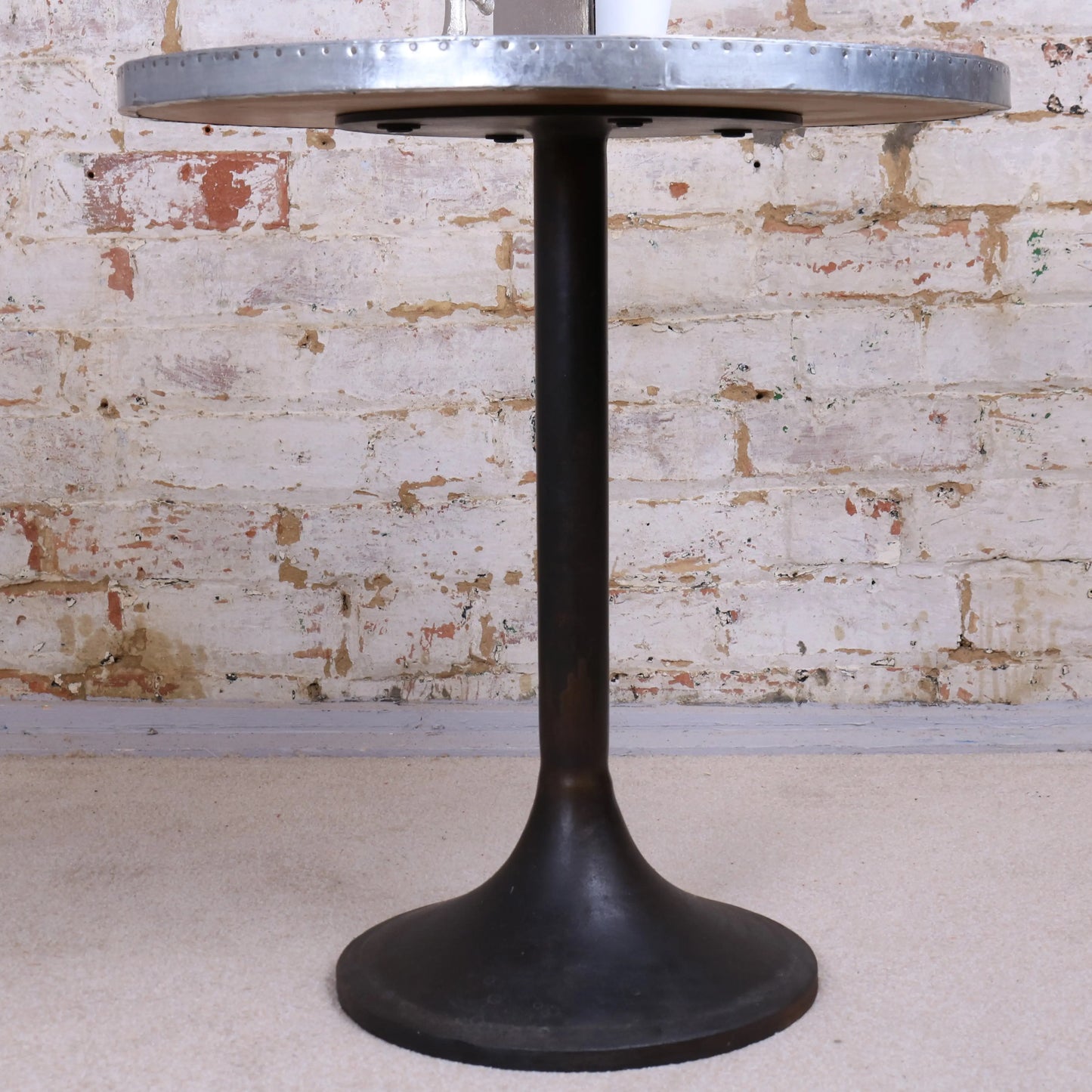 Hatra Industrial Style Metal Side Table Side View