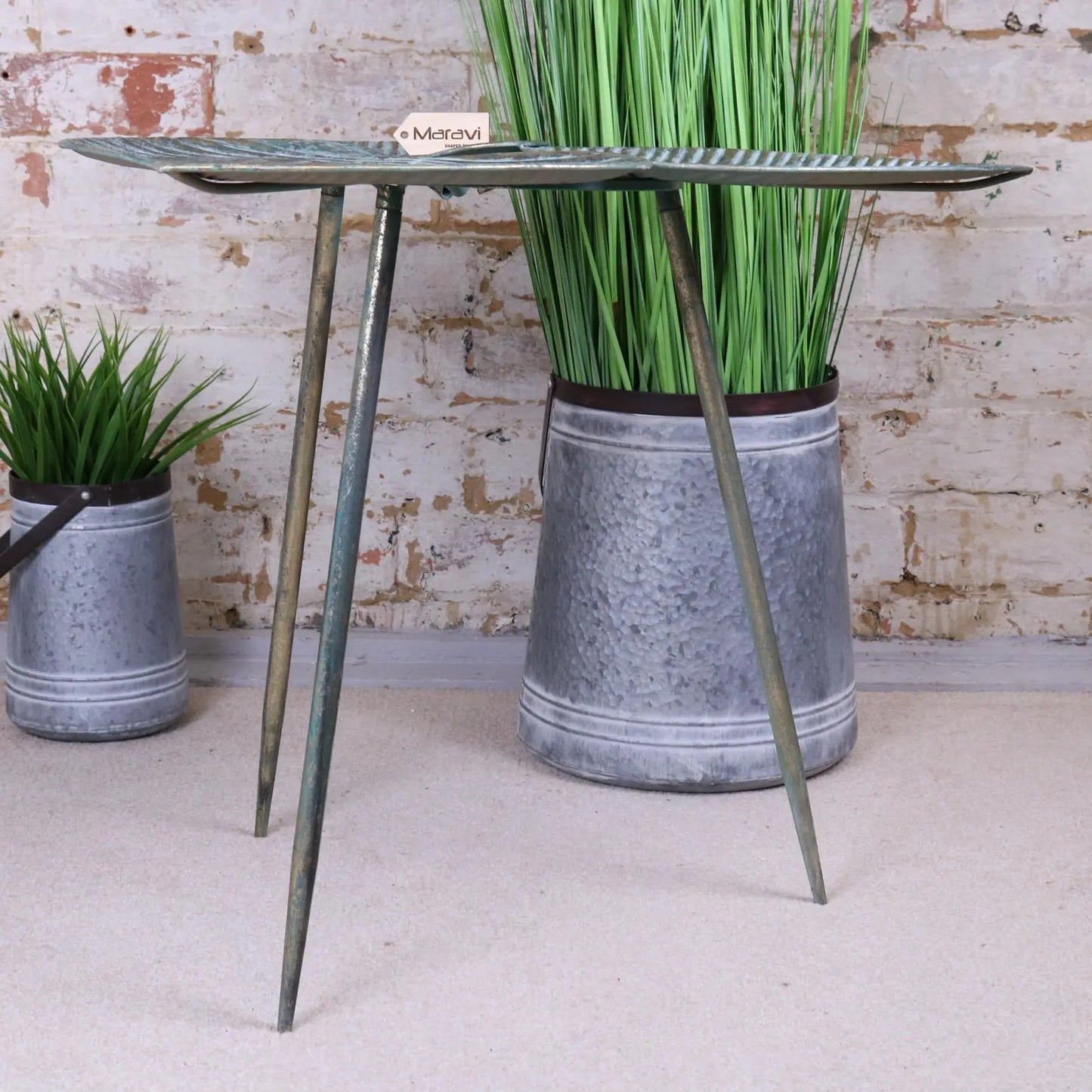 Ramai Three Leaf Shape Side Table Side View