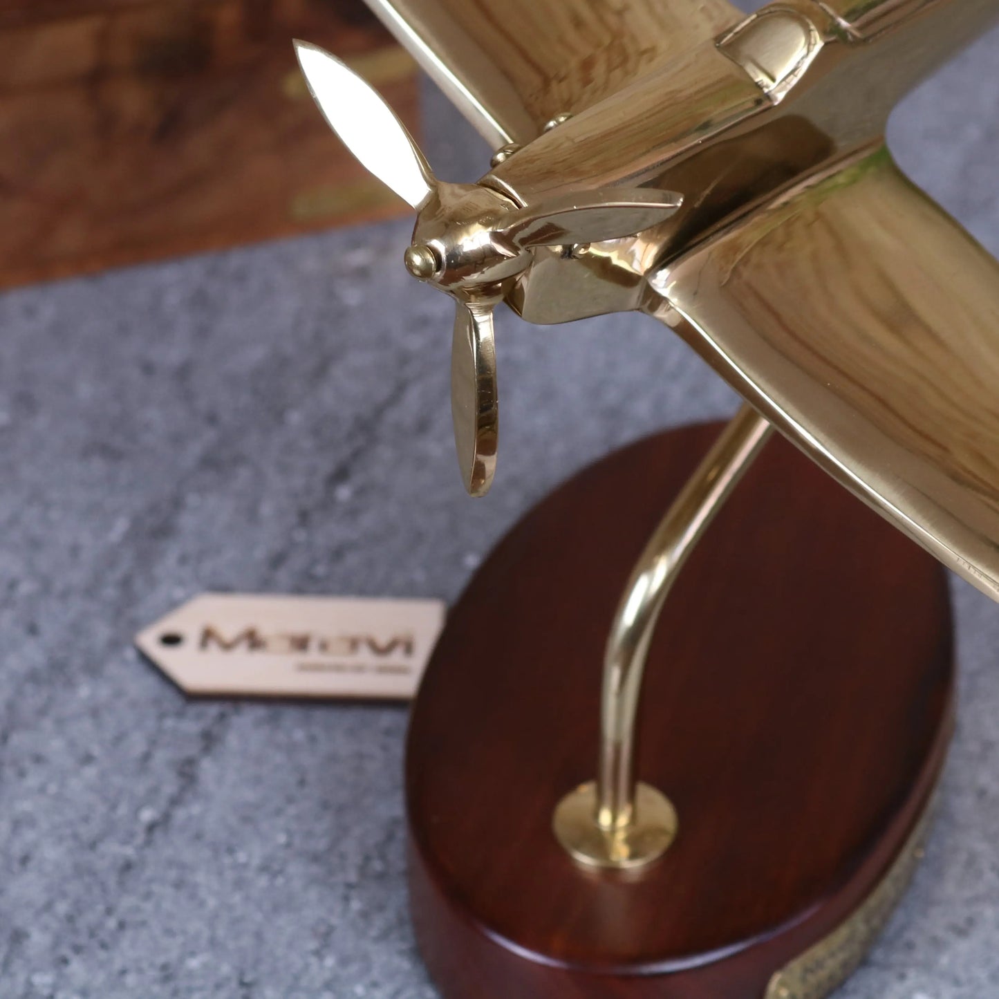 Brass 19cm Spitfire Model Closeup of Propeller