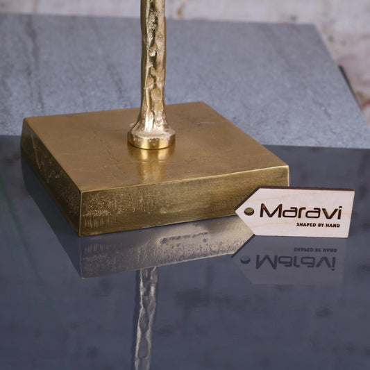 Lolam Metal Gold Coral Sculpture Closeup of Base