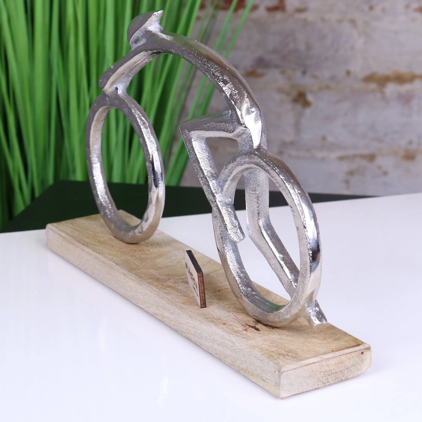 Lalpani Aluminium Cyclist Ornament Back View