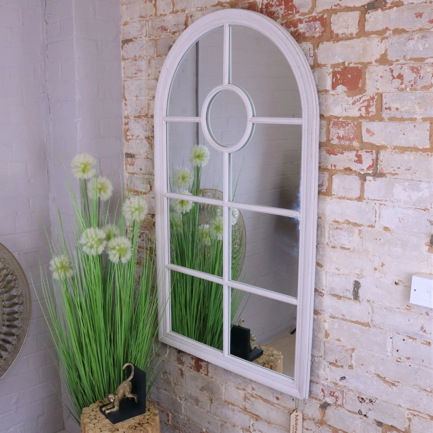 Panna Window Style Wall Mirror Rustic Main Image