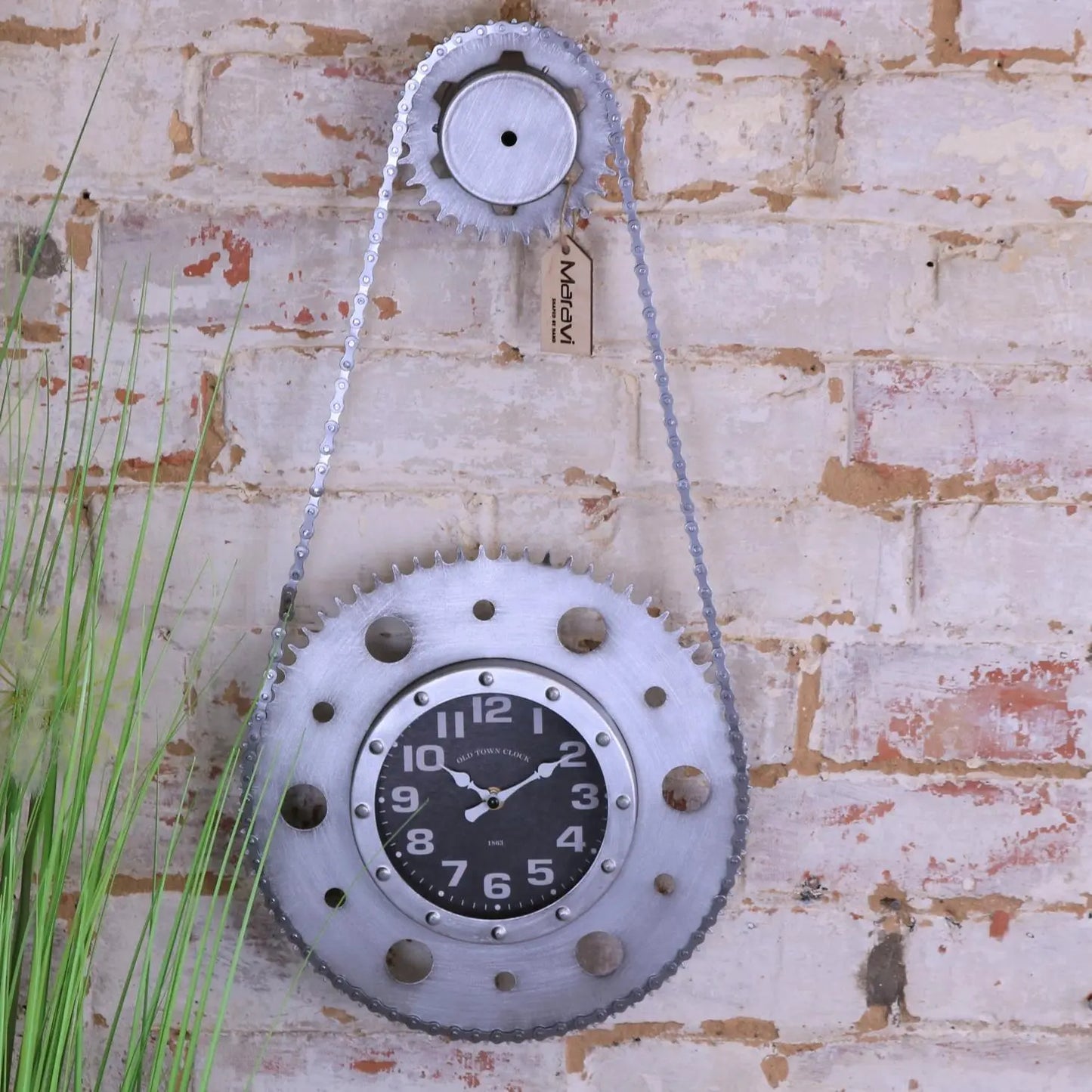 Rajola Bike Chain Style Industrial Wall Clock Main Image