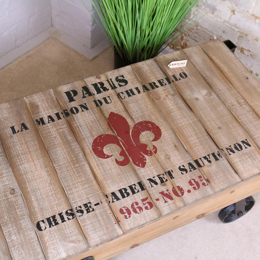 Sonala Rustic Railway Coffee Table Top View