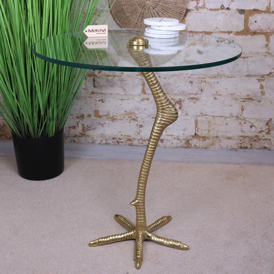 Maraal Flamingo Leg Glass Top Side Table Main Image