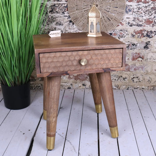 Joypur Bedside Cabinet Mango Wood Main Image
