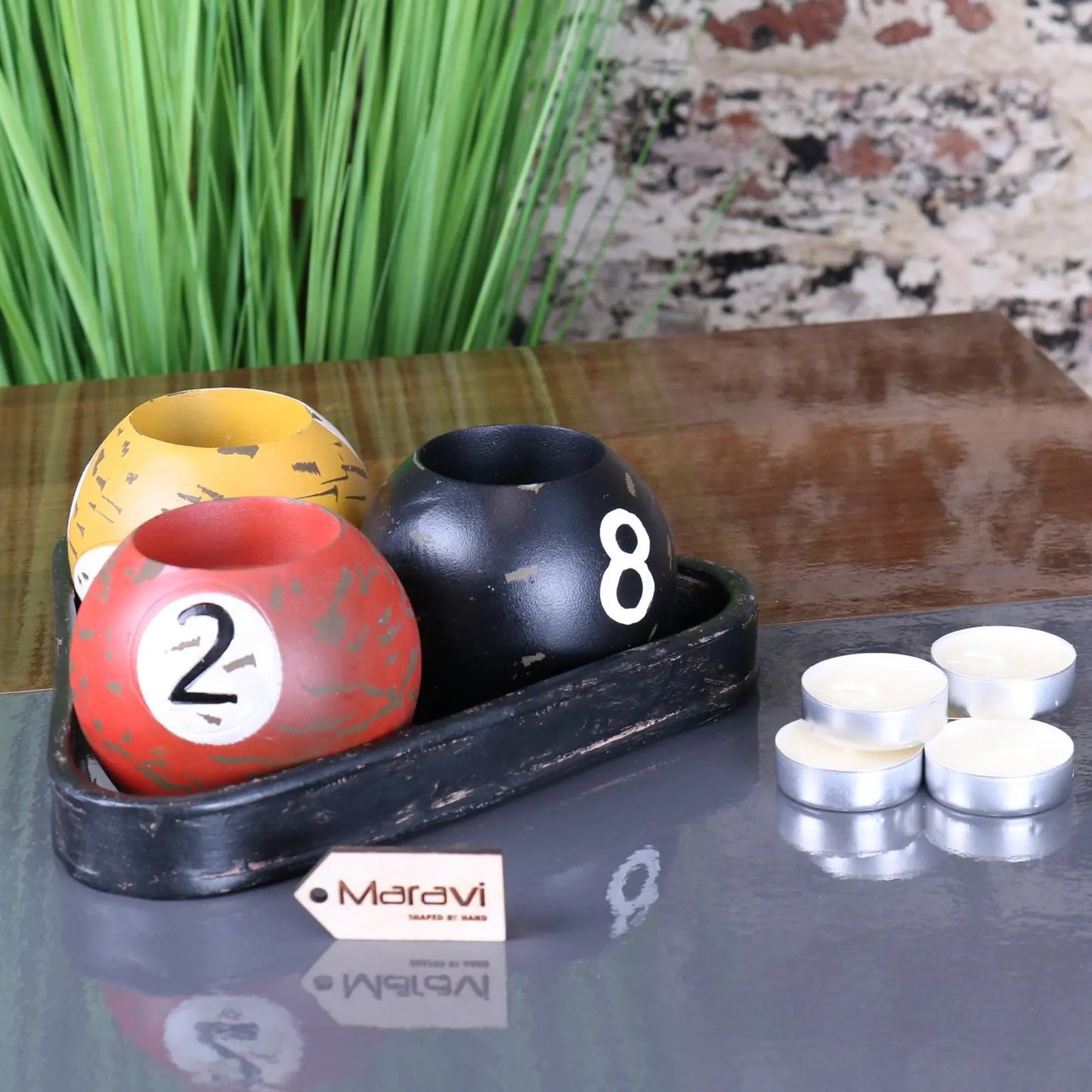 Ingali Pool Ball Candle Holders Main Image