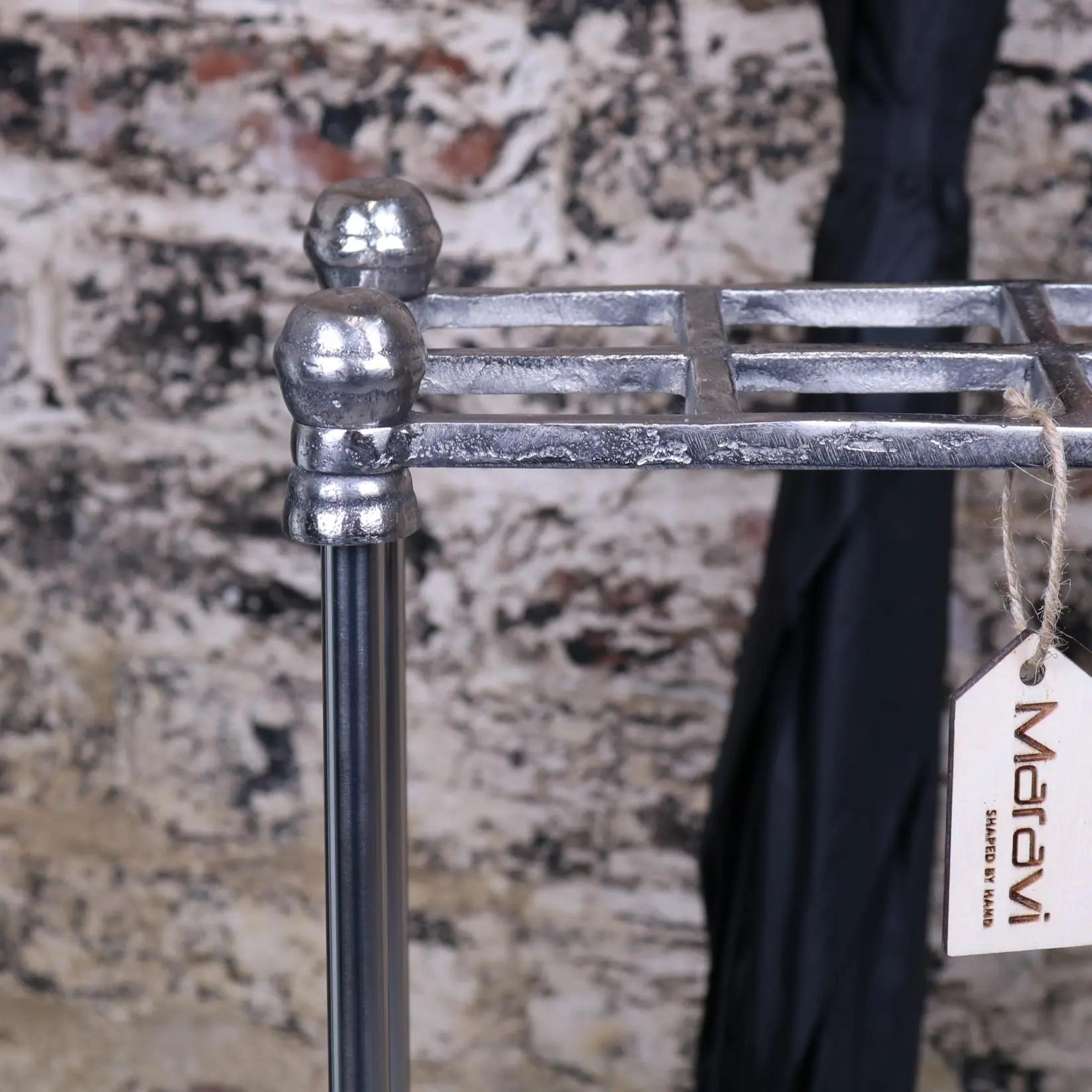 Bitlan Rectangular Walking Stick Stand Closeup of Corner