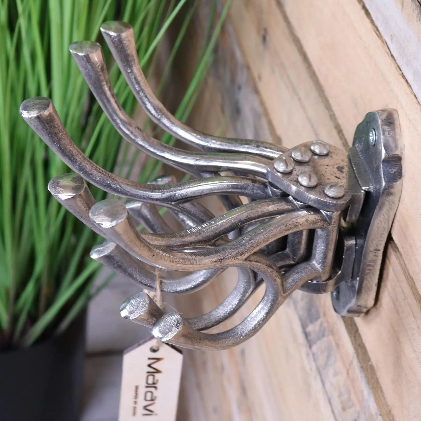 Kesda 5 Way Swivel Coat Hooks Vintage Finish - Top View