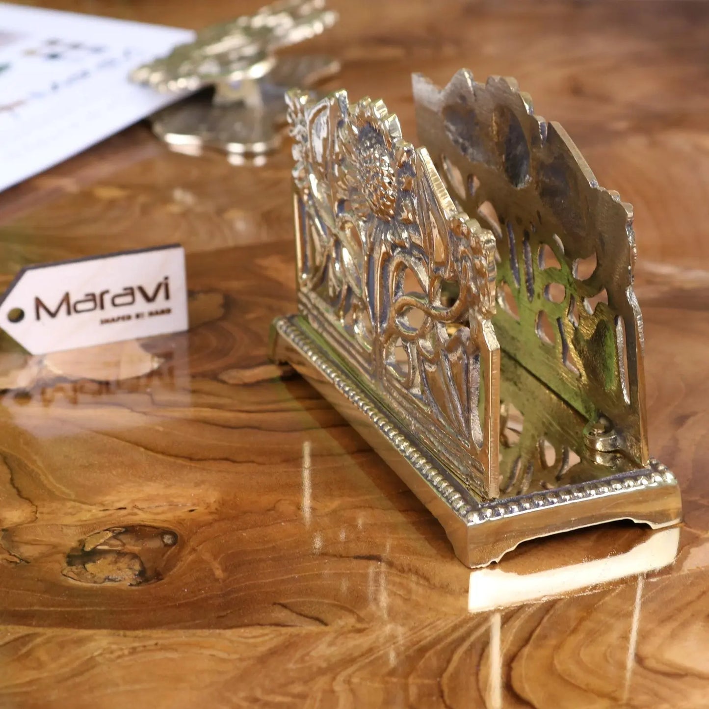 Newsa Sunflower Design Luxury Desk Accessories - Note Holder Side View
