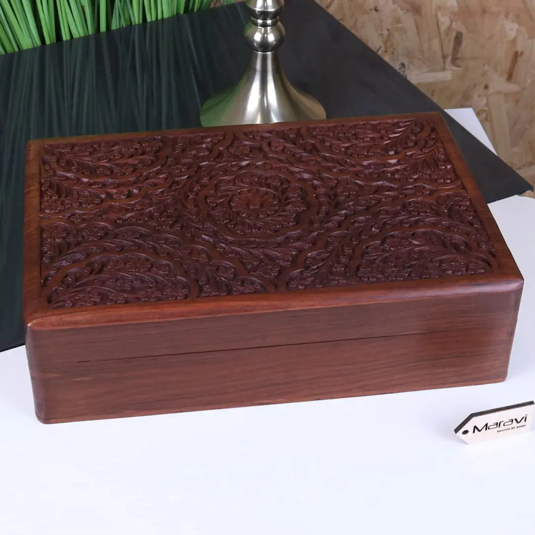Chamring Large Carved Storage Box - Main Image