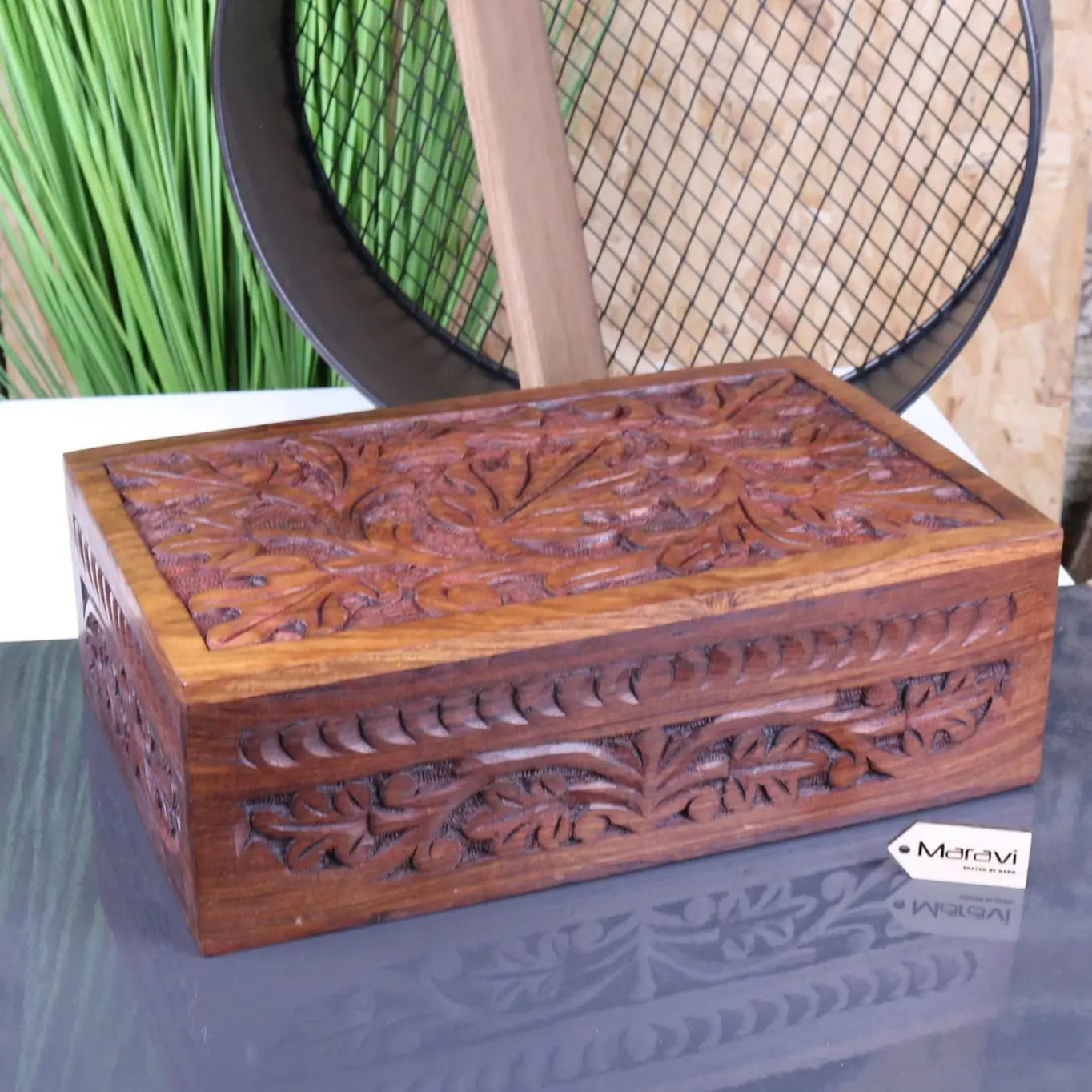 Zopui Large Carved Storage Box - Main Image