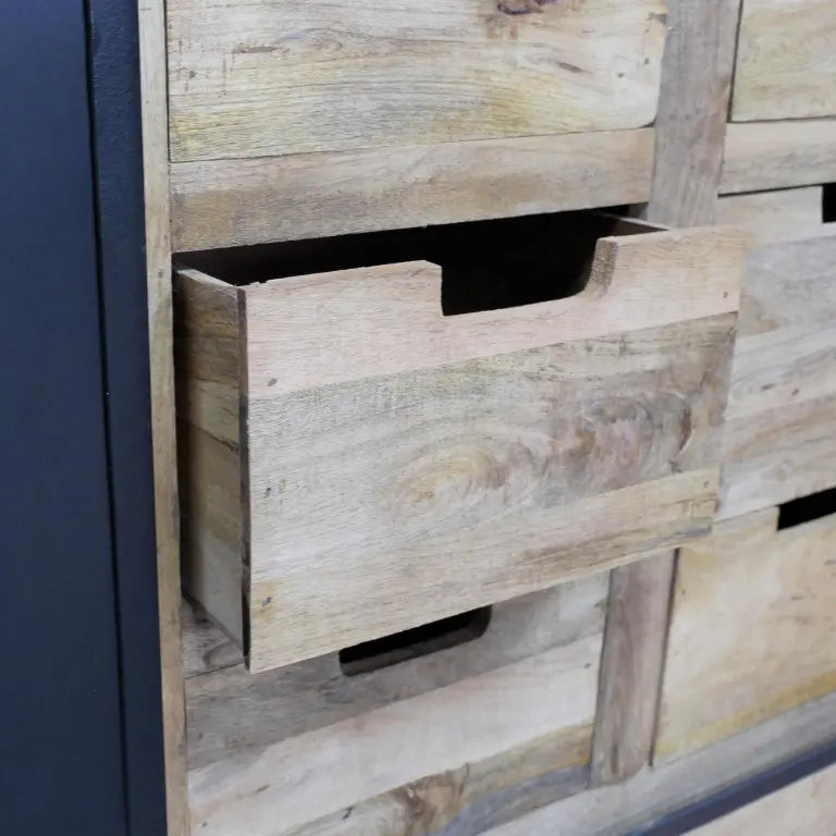 Jodhpur Loft Industrial Sideboard Cabinet - Drawer Open