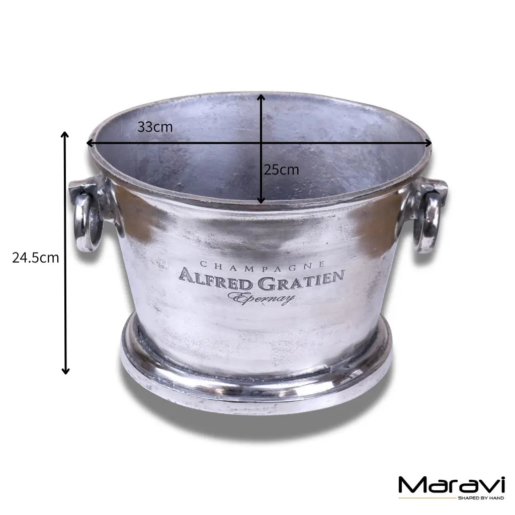 Alfred Gratien Luxury Ice Champagne Bucket - Dimensions