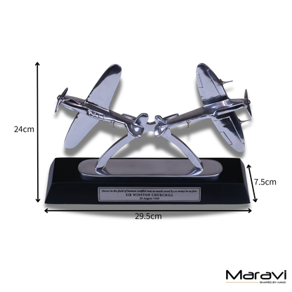 Battle of Britain Spitfire and Hurricane Tribute Sculpture - Dimensions