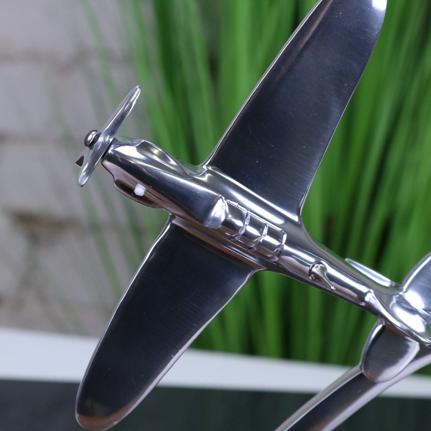 Battle of Britain Spitfire and Hurricane Tribute Sculpture - Closeup of Detailing on Spitfire