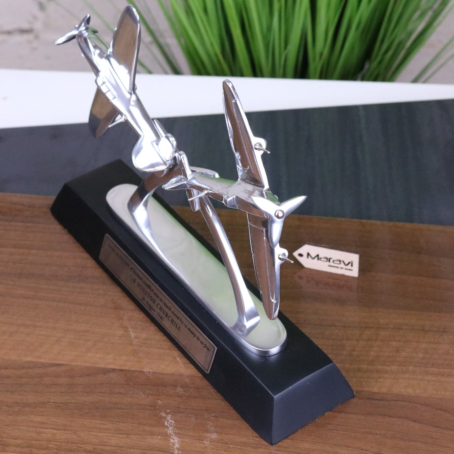 Battle of Britain Spitfire and Hurricane Tribute Sculpture - Side View 2