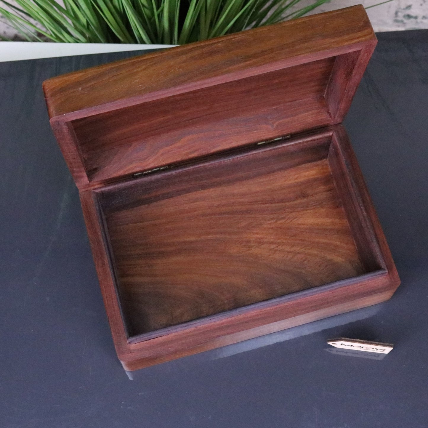 Belasa Wooden Storage Box Sheesham Wood - Opened Box Top View