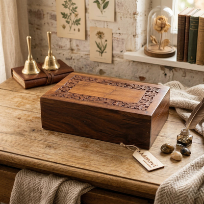 Betwa 20cm Wooden Trinket Box - Lifestyle Image