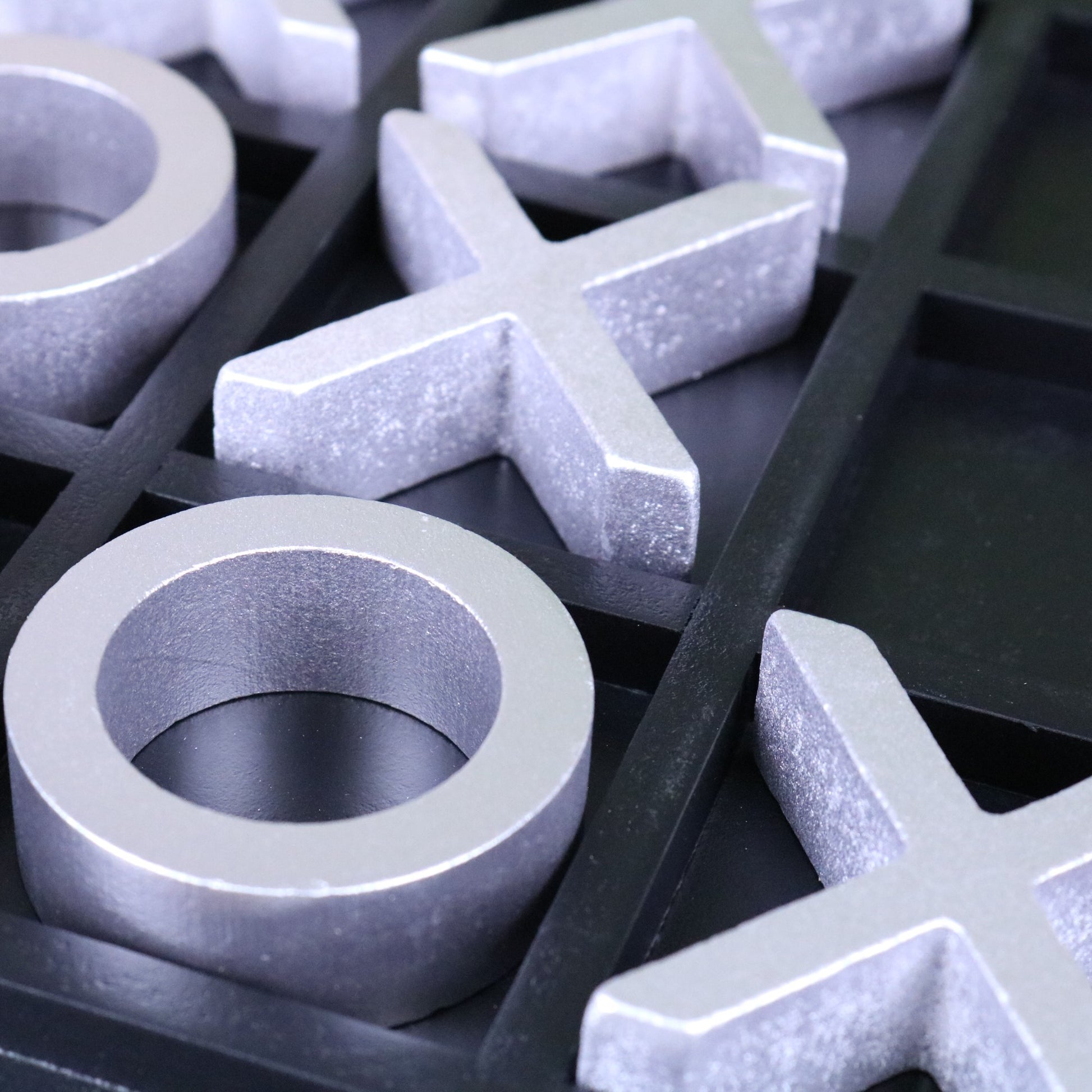 Bhavari Wooden Tic Tac Toe Game - Closeup of Pieces in Board