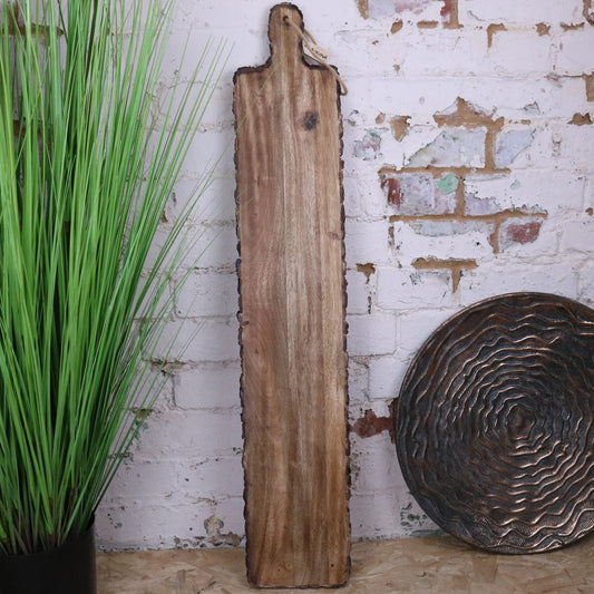 Bhimra Wooden Long Serving Board 101cm Bark Edge - Main Image