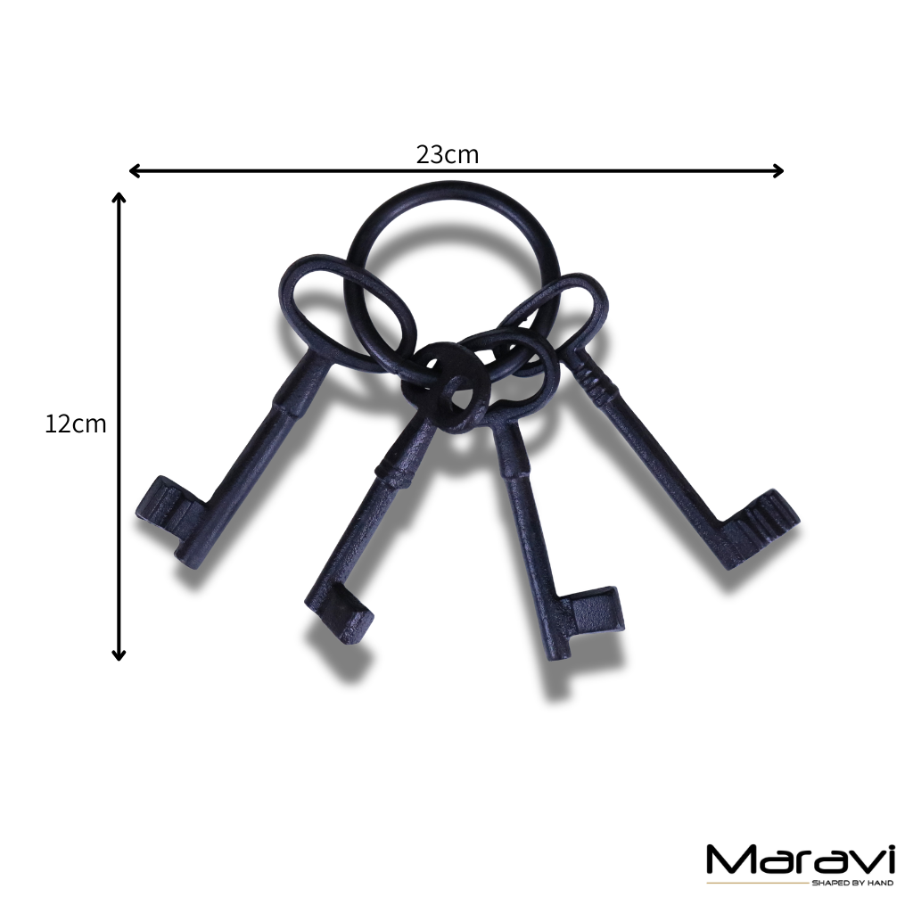 Bofli Large Ornamental Keys Bunch - Dimensions