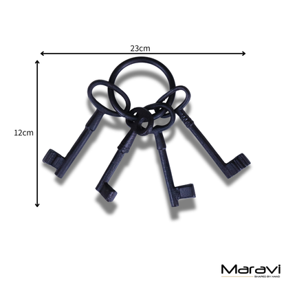 Bofli Large Ornamental Keys Bunch - Dimensions