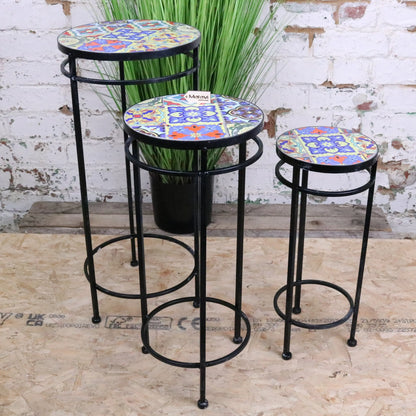 Chaveli Set of 3 Tile Side Tables - Main Image