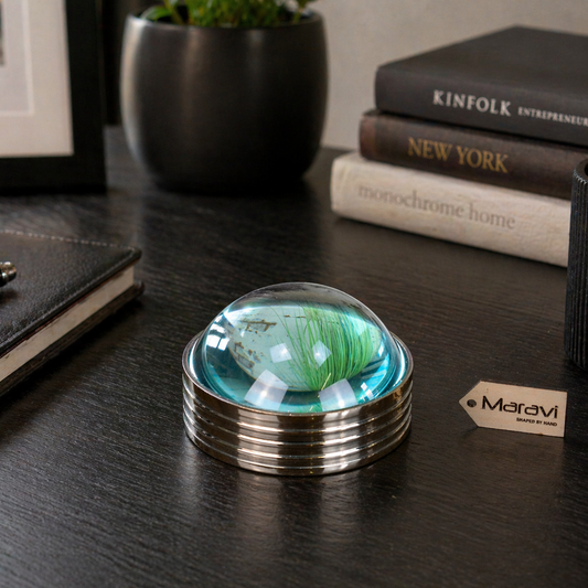 Chavira Domed Magnifying Glass Paperweight - Lifestyle Image