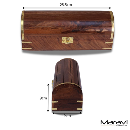 Dala Chest Shape Wooden Pen Box - Dimensions