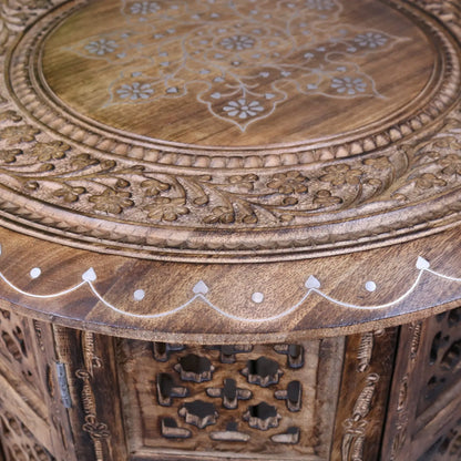 Damodar Large Side Table - Closeup of Table top Edge