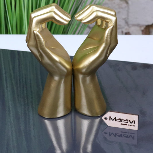 Darela Love Heart Hands Ornament Gold - Main Image