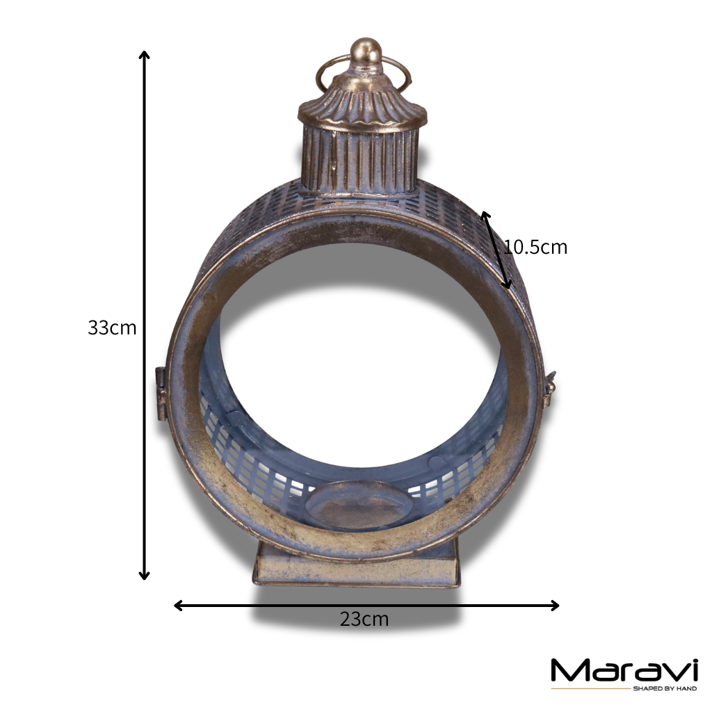 Divra Moroccan Style Round Lantern - Dimensions