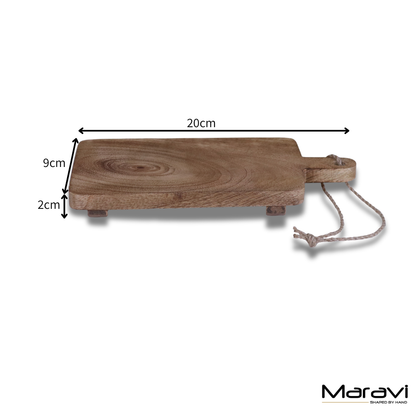 Falora Set of 6 Mini Cheese Boards 20cm Mango Wood - Dimensions