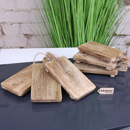 Falora Set of 6 Mini Cheese Boards 20cm Mango Wood