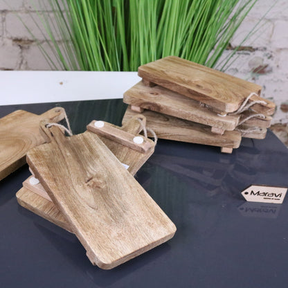 Falora Set of 6 Mini Cheese Boards 20cm Mango Wood