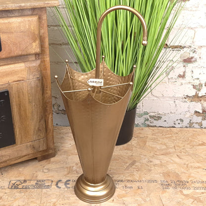 Firana Antique Gold Umbrella Stand - Main Image