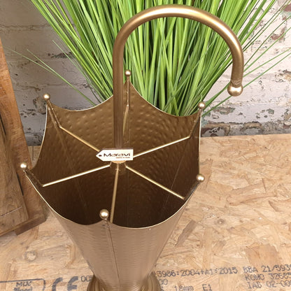 Firana Antique Gold Umbrella Stand - Top View