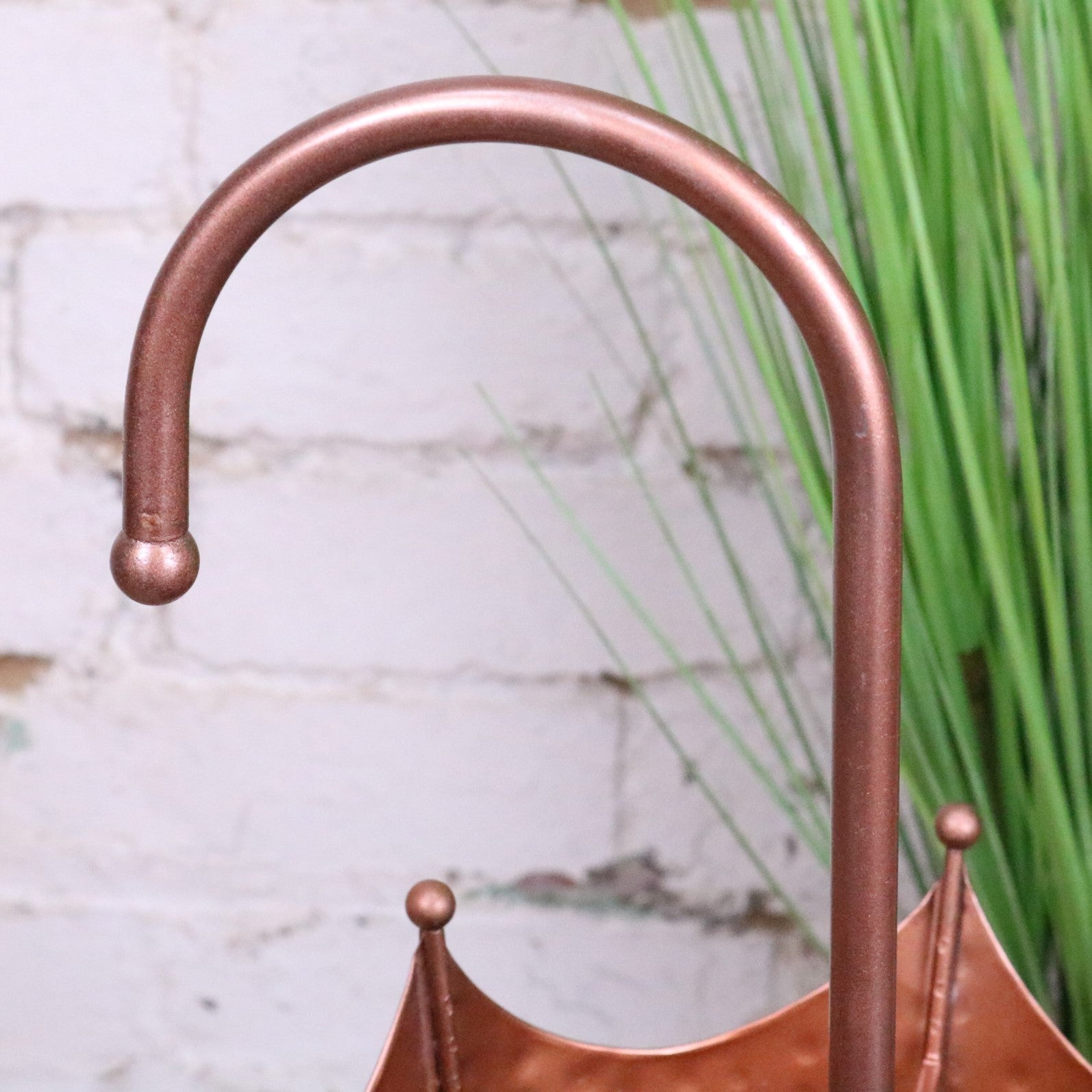 Firana Copper Umbrella Stand - Closeup of Handle