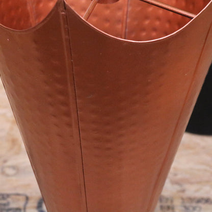 Firana Copper Umbrella Stand - Closeup of Dimpled Finish