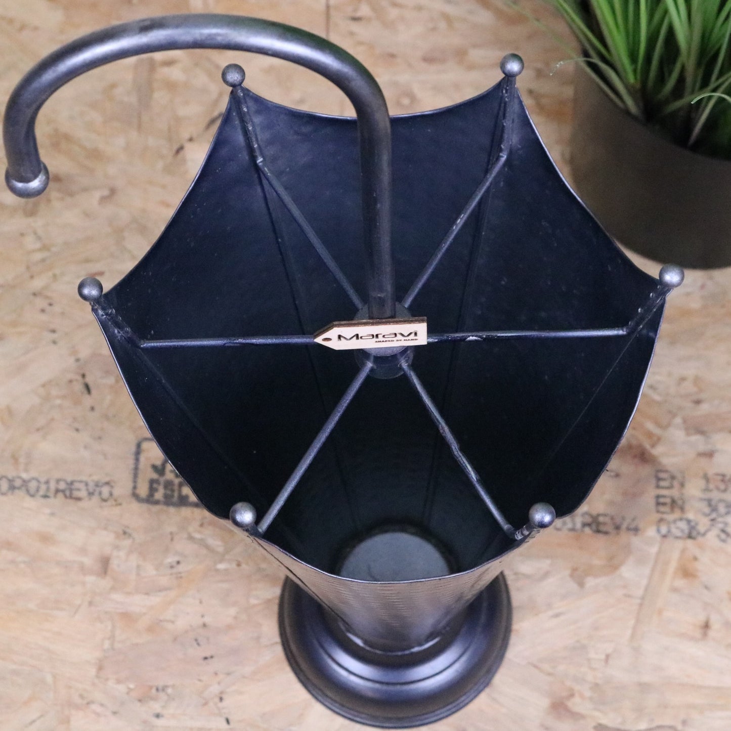 Firana Gunmetal Umbrella Stand - Top View